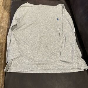 Polo by Ralph Lauren Heather Gray Tee with Blue Logo